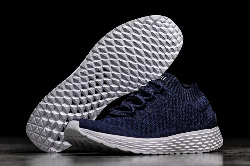 Men's Nobull Midnight Knit Running Shoes Navy | SG O1991K